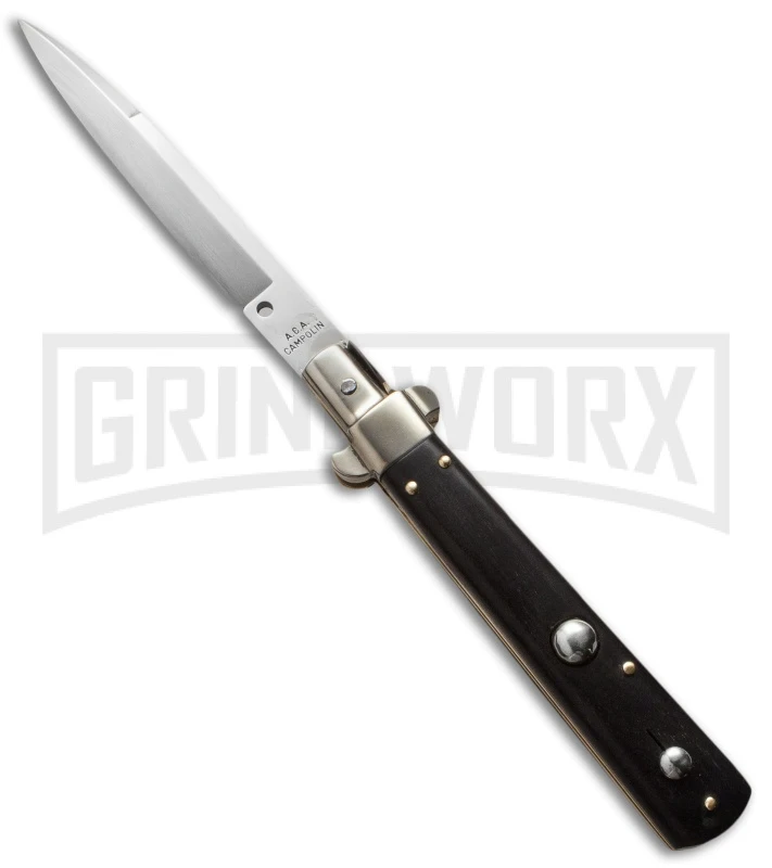 AGA Campolin 10" Italian Frosolone Picklock Ebony Automatic Knife - Bayonet 3 AGA Campolin 10" Italian Frosolone Picklock Ebony Automatic Knife - Bayonet