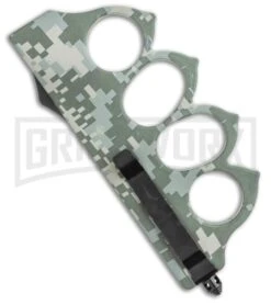 Atomic 1918 Green Digital Camo OTF Automatic Knuckle Knife - Dagger Two-Tone 8 Atomic 1918 Green Digital Camo OTF Automatic Knuckle Knife - Dagger Two-Tone -Grindworx 1918 Green Digital Camo OTF Automatic Knuckle Knife Dagger Two Tone GX 35895 LS Side large
