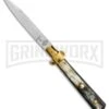 AGA Campolin 10" Brass/Dark Horn Italian Frosolone Automatic Knife - Bayonet 2 AGA Campolin 10" Brass/Dark Horn Italian Frosolone Automatic Knife - Bayonet -Grindworx AGA Campolin 10in Brass Dark Horn Italian Frosolone Bayonet BP 29647 er large
