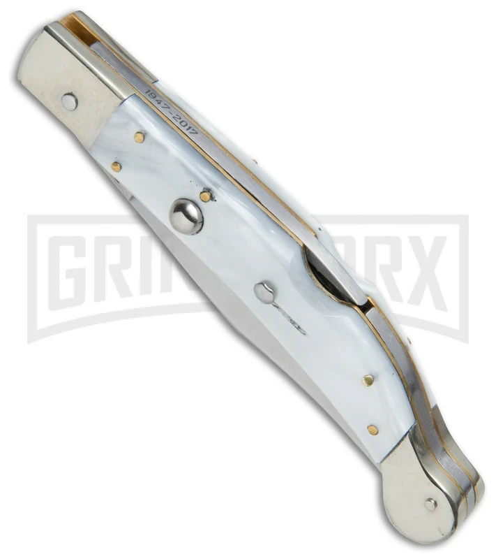 AGA Campolin Sahara Pearlex Italian Stiletto Automatic Knife - Mirror Plain 4 AGA Campolin Sahara Pearlex Italian Stiletto Automatic Knife - Mirror Plain - Image 2