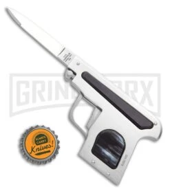 AGA Campolin Dark Horn Automatic Gun Knife - Satin Plain -Grindworx AGA Campolin Automatic Gun Knife Dark Horn GX 33673 ns bottlecap large