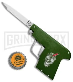 AGA Campolin Green Automatic Gun Knife - Satin Plain 9 AGA Campolin Green Automatic Gun Knife - Satin Plain -Grindworx AGA Campolin Gun Knife Auto Green Satin CEM PIS GREEN GX 33939 jr bottlecap large