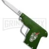 AGA Campolin Green Automatic Gun Knife - Satin Plain 2 AGA Campolin Green Automatic Gun Knife - Satin Plain -Grindworx AGA Campolin Gun Knife Auto Green Satin CEM PIS GREEN GX 33939 jr large