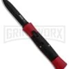 AKC 007 Concord Red/Black OTF Automatic Knife - Dagger Black -Grindworx AKC 007 Concord OTF Red Black Dagger GX 30497 jr large