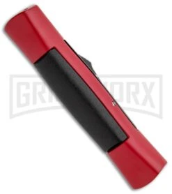 AKC 007 Concord Red/Black OTF Automatic Knife - Dagger Black -Grindworx AKC 007 Concord OTF Red Black Dagger GX 30497 jr side large