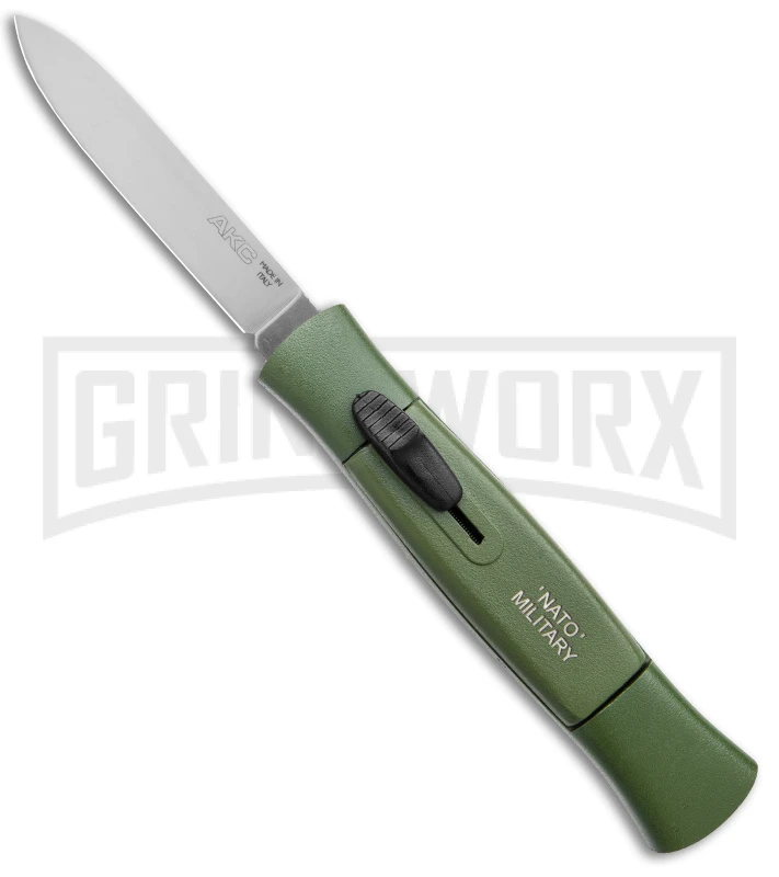 AKC 077 Concord NATO Military Green OTF Automatic Knife - Satin Plain 3 AKC 077 Concord NATO Military Green OTF Automatic Knife - Satin Plain