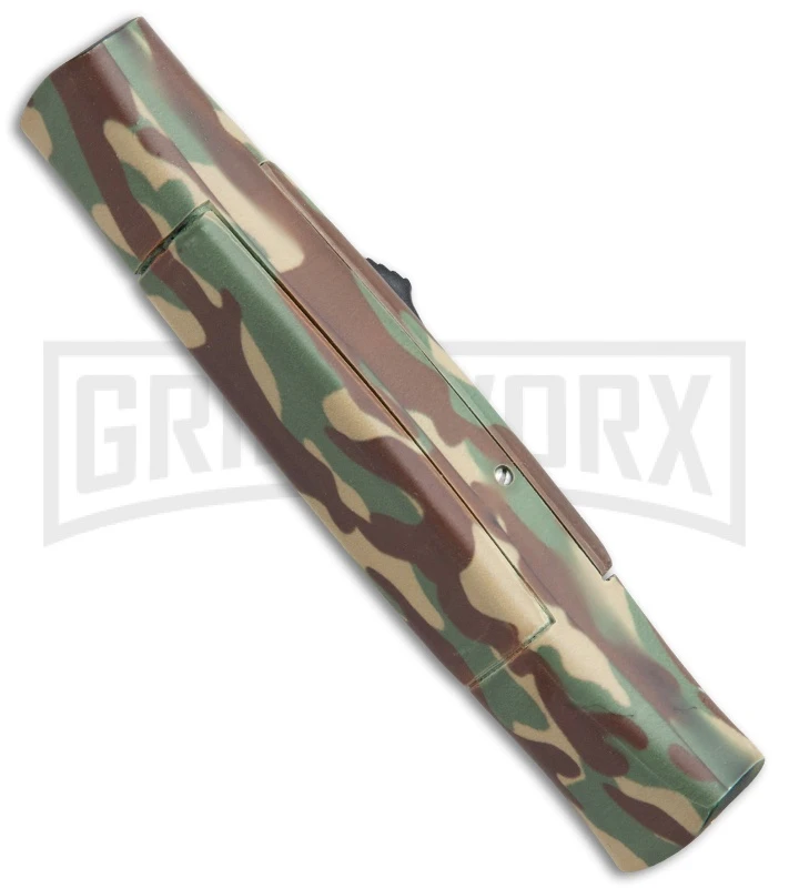 AKC 077 Concord Green Camo OTF Automatic Knife - Flat Gold Plain 5 AKC 077 Concord Green Camo OTF Automatic Knife - Flat Gold Plain - Image 3