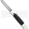 AKC 077 Concord White/Black OTF Automatic Knife - Flat Satin Plain 2 AKC 077 Concord White/Black OTF Automatic Knife - Flat Satin Plain -Grindworx AKC 077 concord white black satin flat BHQ 52355 er large