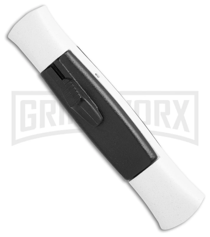 AKC 077 Concord White/Black OTF Automatic Knife - Flat Satin Plain 4 AKC 077 Concord White/Black OTF Automatic Knife - Flat Satin Plain - Image 2
