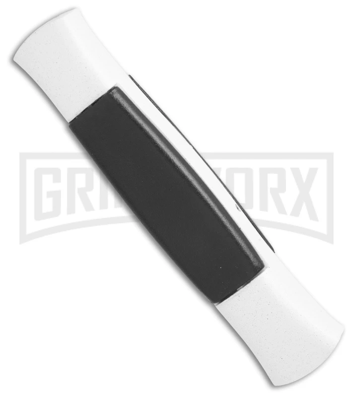 AKC 077 Concord White/Black OTF Automatic Knife - Flat Satin Plain 5 AKC 077 Concord White/Black OTF Automatic Knife - Flat Satin Plain - Image 3