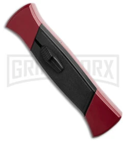 Grindworx -Grindworx AKC 777 Blackfinger Dagger OTF Automatic Knife Red Black 3.375in Black Flat BHQ 184002 hd spine large