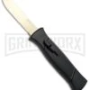 AKC 777 Blackfinger Black OTF Automatic Knife - Flat Gold Plain 1 AKC 777 Blackfinger Black OTF Automatic Knife - Flat Gold Plain -Grindworx AKC 777 Blackfinger OTF Auto Black Gold Flat BHQ 92039 jr large