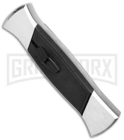 Grindworx -Grindworx AKC 777 Blackfinger OTF Auto Brushed Aluminum Black Black Tanto BHQ 153398 jr spine large