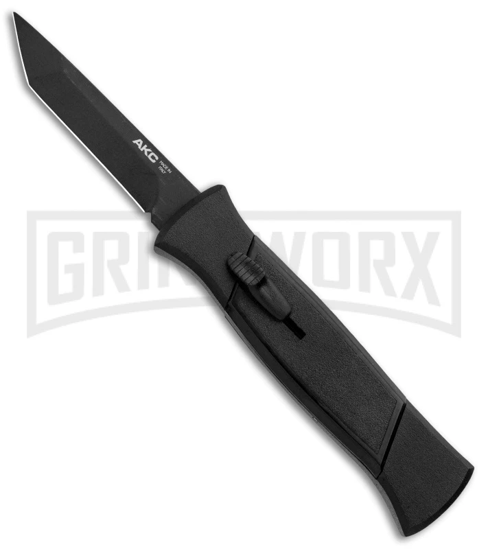 AKC 777 Blackfinger Black OTF Automatic Knife - Black Tanto 3 AKC 777 Blackfinger Black OTF Automatic Knife - Black Tanto