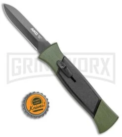 AKC 777 Green Blackfinger Brushed Aluminum OTF Automatic Knife - Black Dagger 9 AKC 777 Green Blackfinger Brushed Aluminum OTF Automatic Knife - Black Dagger -Grindworx AKC 777 Green Blackfinger Dagger OTF Auto Brushed Aluminum Black BHQ 87411 jr bottlecap large