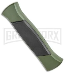 AKC 777 Green Blackfinger Brushed Aluminum OTF Automatic Knife - Black Dagger 8 AKC 777 Green Blackfinger Brushed Aluminum OTF Automatic Knife - Black Dagger -Grindworx AKC 777 Green Blackfinger Dagger OTF Auto Brushed Aluminum Black BHQ 87411 jr side large