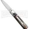 AKC 6" Mini Classic Lever Lock Brazilian Horn Automatic Knife - Satin Plain 2 AKC 6" Mini Classic Lever Lock Brazilian Horn Automatic Knife - Satin Plain -Grindworx AKC Classic Leverlock Brazilian Horn BHQ 50889 ns large