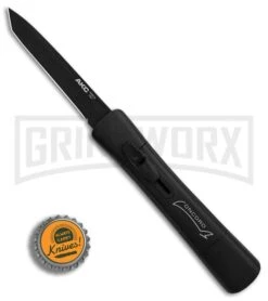 AKC Concord Black OTF Automatic Knife - Tanto Black Plain -Grindworx AKC Concord Tanto Black Black BHQ 90285 er bottlecap large