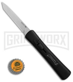AKC Concord Black OTF Automatic Knife - Tanto Satin Plain -Grindworx AKC Concord Tanto Black Satin BHQ 90284 er bottlecap large