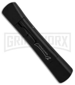 AKC Concord Black OTF Automatic Knife - Tanto Satin Plain -Grindworx AKC Concord Tanto Black Satin BHQ 90284 er spine large