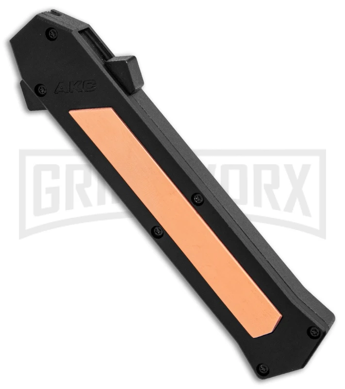 AKC F-16 Copper D/A OTF Automatic Knife - Dagger Satin Plain 5 AKC F-16 Copper D/A OTF Automatic Knife - Dagger Satin Plain - Image 3