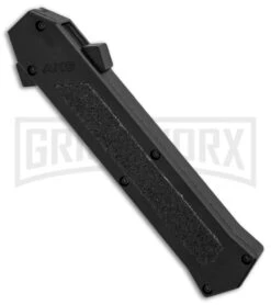 AKC F-16 Black D/A OTF Automatic Knife - Dagger Satin Plain -Grindworx AKC F 16 Black DA Dagger Satin Plain GX 30994 er spine large
