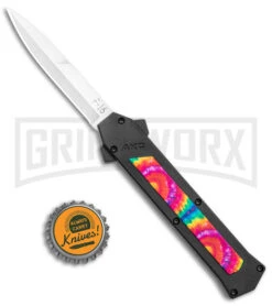AKC F-16 Tie Dye D/A OTF Automatic Knife - Bayo Satin Plain 9 AKC F-16 Tie Dye D/A OTF Automatic Knife - Bayo Satin Plain -Grindworx AKC F 16 DA Bayo OTF Tie Dye Satin BHQ 143649 jr bottlecap large