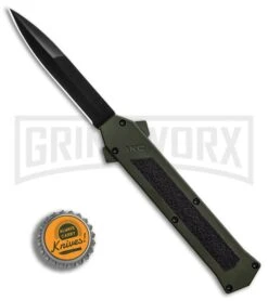 AKC F-16 OD Green D/A OTF Automatic Knife - Bayo Black Plain 9 AKC F-16 OD Green D/A OTF Automatic Knife - Bayo Black Plain -Grindworx AKC F 16 DA Bayonet OD Green Black BHQ 86948 er bottlecap large