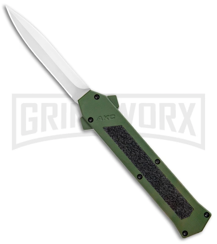 AKC F-16 OD Green D/A OTF Automatic Knife - Dagger Satin Plain 3 AKC F-16 OD Green D/A OTF Automatic Knife - Dagger Satin Plain