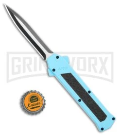 AKC F-16 Teal D/A OTF Automatic Knife - Dagger Two Tone Plain 9 AKC F-16 Teal D/A OTF Automatic Knife - Dagger Two Tone Plain -Grindworx AKC F 16 DA Dagger OTF Auto Teal TT BHQ 109160 jr bottlecap large