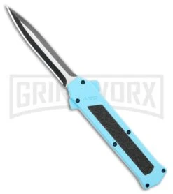 AKC F-16 Teal D/A OTF Automatic Knife - Dagger Two Tone Plain