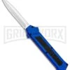 AKC F-16 Blue D/A OTF Automatic Knife - Dagger Satin Plain 2 AKC F-16 Blue D/A OTF Automatic Knife - Dagger Satin Plain -Grindworx AKC F 16 DA Dagger OTF Blue Satin BHQ 93753 jr large