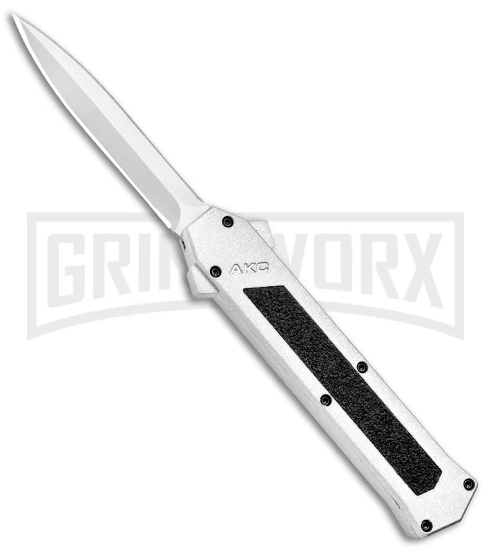 AKC F-16 White D/A OTF Automatic Knife - Dagger Satin Plain 3 AKC F-16 White D/A OTF Automatic Knife - Dagger Satin Plain