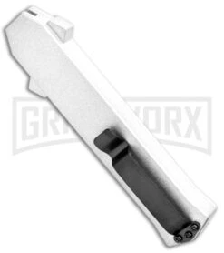 AKC F-16 White D/A OTF Automatic Knife - Dagger Satin Plain 8 AKC F-16 White D/A OTF Automatic Knife - Dagger Satin Plain -Grindworx AKC F 16 DA Dagger OTF White Satin BHQ 94221 jr side large