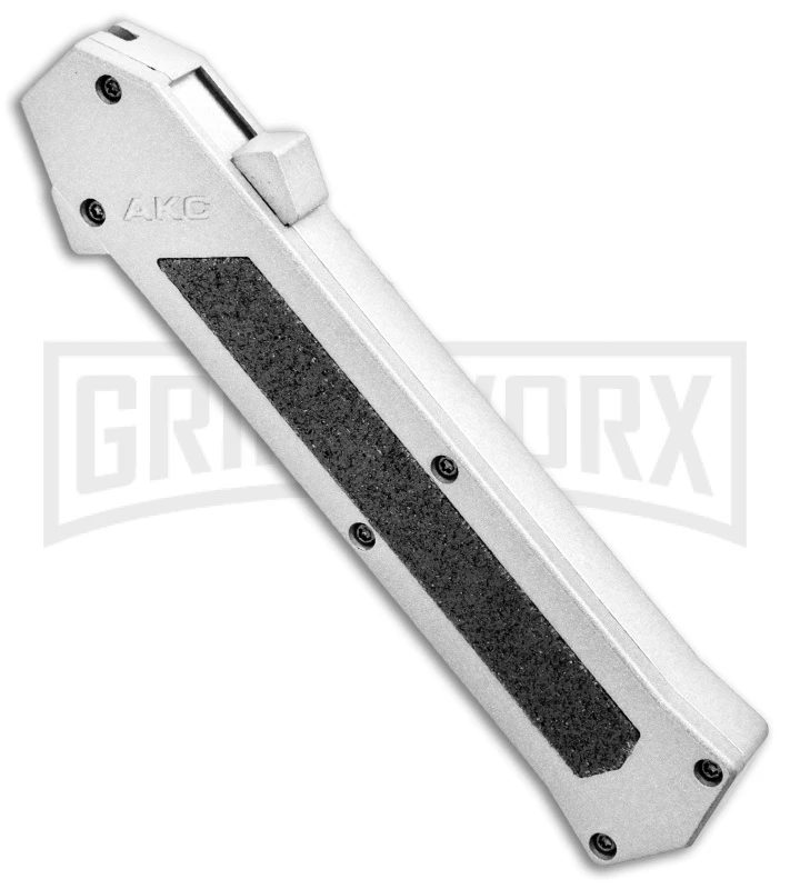 AKC F-16 White D/A OTF Automatic Knife - Dagger Satin Plain 4 AKC F-16 White D/A OTF Automatic Knife - Dagger Satin Plain - Image 2