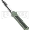 AKC F-16 OD Green D/A OTF Automatic Knife - Bayo Two TonePlain -Grindworx AKC F 16 OD Green D A OTF Automatic Knife Bayo Two TonePlain GX 35588 LS large