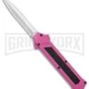 AKC F-16 Pink D/A OTF Automatic Knife - Dagger Satin Plain 1 AKC F-16 Pink D/A OTF Automatic Knife - Dagger Satin Plain -Grindworx AKC F 16 Pink DA OTF Auto Dagger Satin GX 37627 jr large
