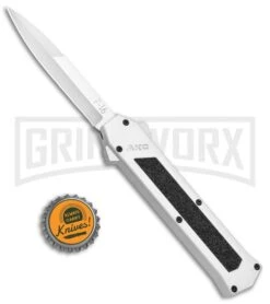 AKC F-16 White D/A OTF Automatic Knife - Bayo Satin Plain 9 AKC F-16 White D/A OTF Automatic Knife - Bayo Satin Plain -Grindworx AKC F 16 White DA OTF Bayo Satin Plain BP 23853 jr bottlecap large
