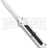 AKC F-16 White D/A OTF Automatic Knife - Bayo Satin Plain 1 AKC F-16 White D/A OTF Automatic Knife - Bayo Satin Plain -Grindworx AKC F 16 White DA OTF Bayo Satin Plain BP 23853 jr large