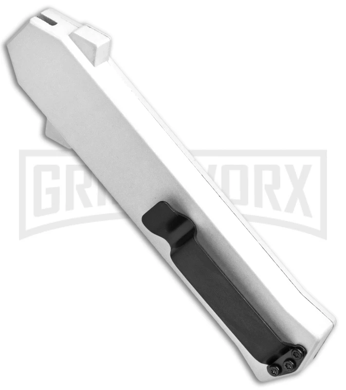 AKC F-16 White D/A OTF Automatic Knife - Bayo Satin Plain 5 AKC F-16 White D/A OTF Automatic Knife - Bayo Satin Plain - Image 3