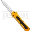 AKC F-16 Yellow D/A OTF Automatic Knife - Bayonet Satin Plain 2 AKC F-16 Yellow D/A OTF Automatic Knife - Bayonet Satin Plain -Grindworx AKC F 16 Yellow DA OTF Auto Bayo Satin GX 37617 jr large