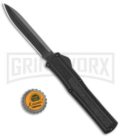 AKC F-20 Black D/A OTF Automatic Knife - Spear Point Black Plain 9 AKC F-20 Black D/A OTF Automatic Knife - Spear Point Black Plain -Grindworx AKC F 20 DA Dagger OTF Auto Black Black BHQ 140839 jr bottlecap large