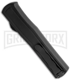 AKC F-20 Black CF D/A OTF Automatic Knife - Spear Point Satin Plain 8 AKC F-20 Black CF D/A OTF Automatic Knife - Spear Point Satin Plain -Grindworx AKC F 20 DA Dagger OTF Auto Black CF Satin BHQ 140496 jr side large