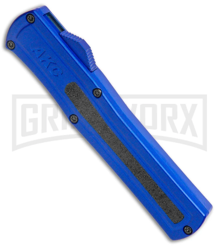 AKC F-20 Blue D/A OTF Automatic Dagger Knife - Satin Plain 4 AKC F-20 Blue D/A OTF Automatic Dagger Knife - Satin Plain - Image 2