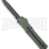 AKC F-20 OD Green Aluminum D/A OTF Automatic Knife - Dagger Black Plain 1 AKC F-20 OD Green Aluminum D/A OTF Automatic Knife - Dagger Black Plain -Grindworx AKC F 20 DA Dagger OTF Auto OD Green Black BHQ 146285 jr large 1