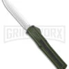 AKC F-20 OD Green D/A OTF Automatic Knife - Satin Plain -Grindworx AKC F 20 DA Dagger OTF Auto OD Green Satin BHQ 140493 jr large