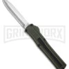 AKC F-20 D/A OTF OD Green Aluminum Automatic Knife - Satin Plain 2 AKC F-20 D/A OTF OD Green Aluminum Automatic Knife - Satin Plain -Grindworx AKC F20 DA OTF AK Dagger OD Green Alum 3in Satin BHQ 178613 td large