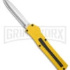 AKC F-20 D/A Dagger Yellow Aluminum OTF Automatic Knife - Satin Plain 1 AKC F-20 D/A Dagger Yellow Aluminum OTF Automatic Knife - Satin Plain -Grindworx AKC F20 DA OTF AK Dagger yellow Alum 3in Satin BHQ 178761 td large