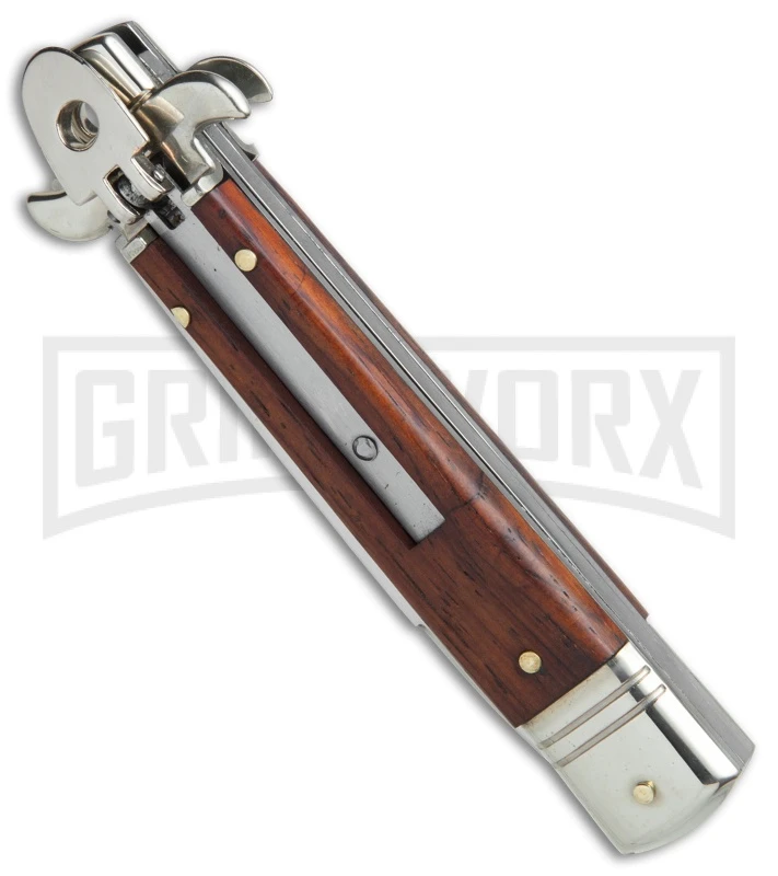 AKC 7.75" Bill DeShivs Leverletto Cocobolo Automatic Knife - Flat Grind 5 AKC 7.75" Bill DeShivs Leverletto Cocobolo Automatic Knife - Flat Grind - Image 3