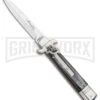 AKC 7.75" Leverletto Honey Horn Automatic Knife - Satin Bayonet 1 AKC 7.75" Leverletto Honey Horn Automatic Knife - Satin Bayonet -Grindworx AKC Leverletto LL Auto Honey Horn Bayo BHQ 92872 jr large